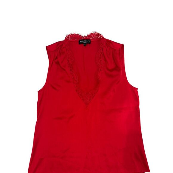 Generation Love Marie Red Lace Trim Satin Tank Top Size XS - Picture 3 of 5